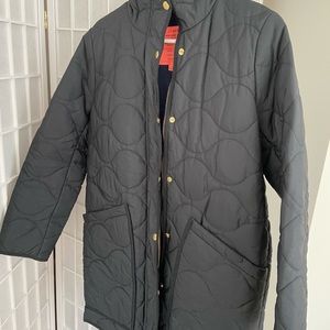 J Crew quilted cocoon puffer with primaloft